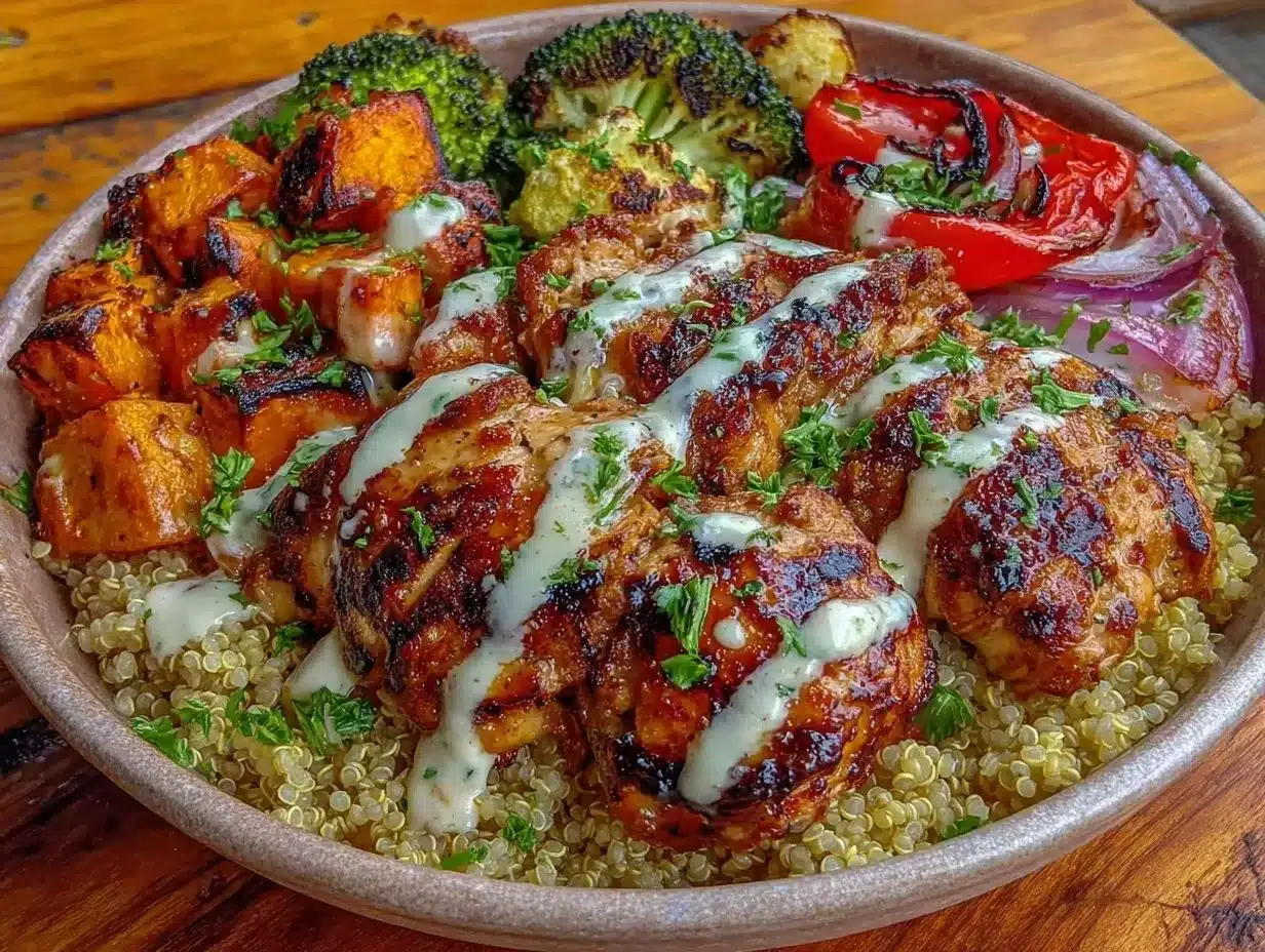 High Protein Chicken and Quinoa Bowl: Easy Family Meals 4 high protein chicken and quinoa bowl preparation steps