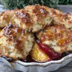 Labor Day Grilled Peach Cobbler - featured image