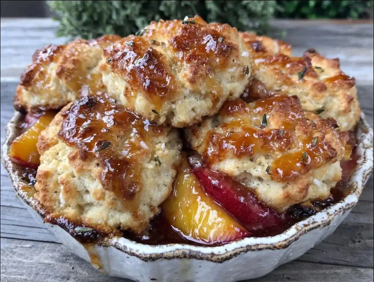 Home 5 Labor Day Grilled Peach Cobbler - featured image