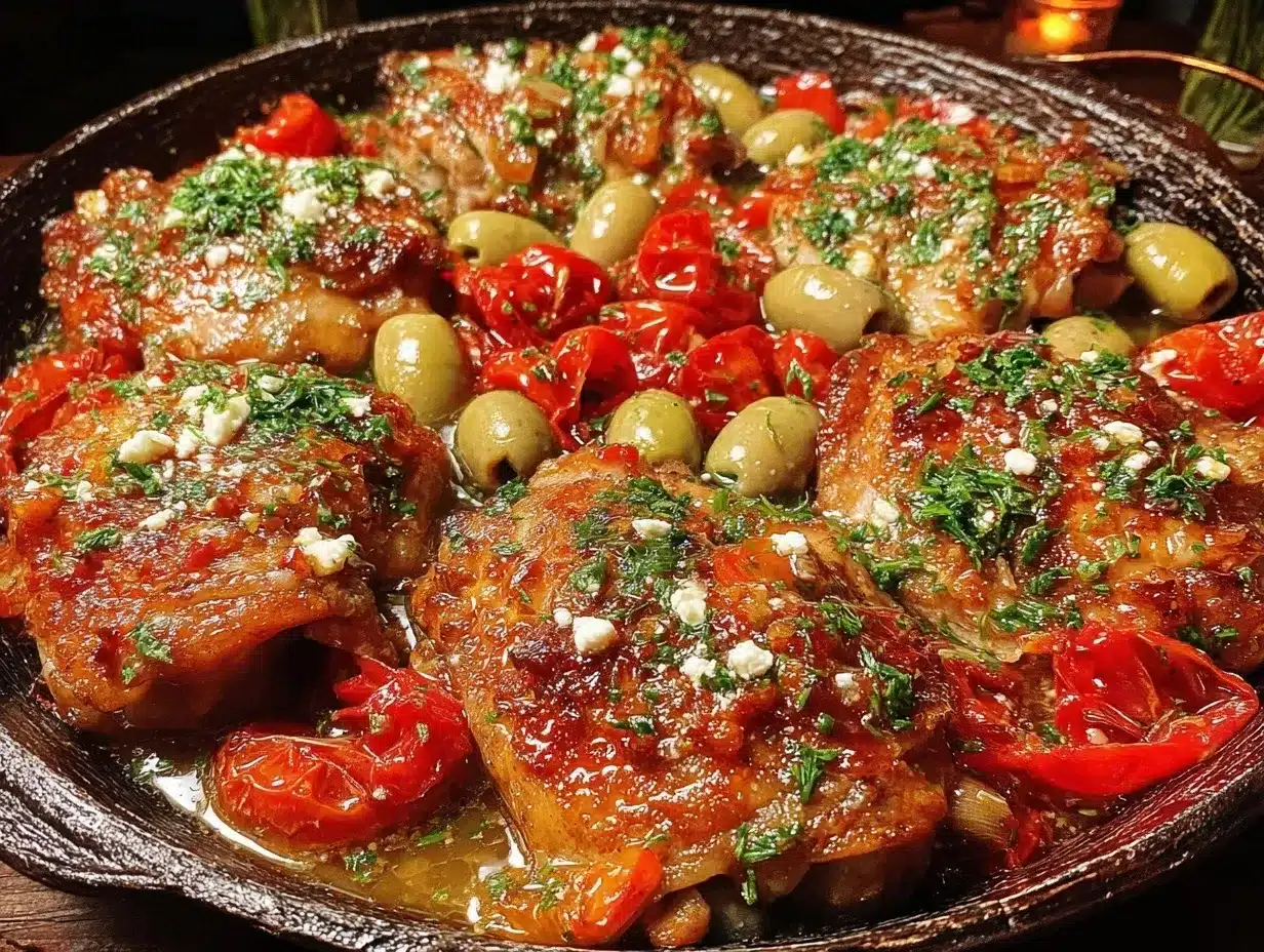 Mediterranean Chicken Skillet: 3-Ingredient Family Meal 4 Mediterranean Chicken Skillet preparation steps
