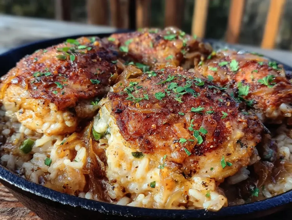 one pan chicken rice - featured image