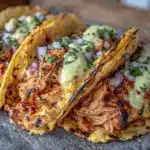 shredded chicken tacos - featured image
