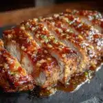 slow cooker honey garlic pork tenderloin - featured image