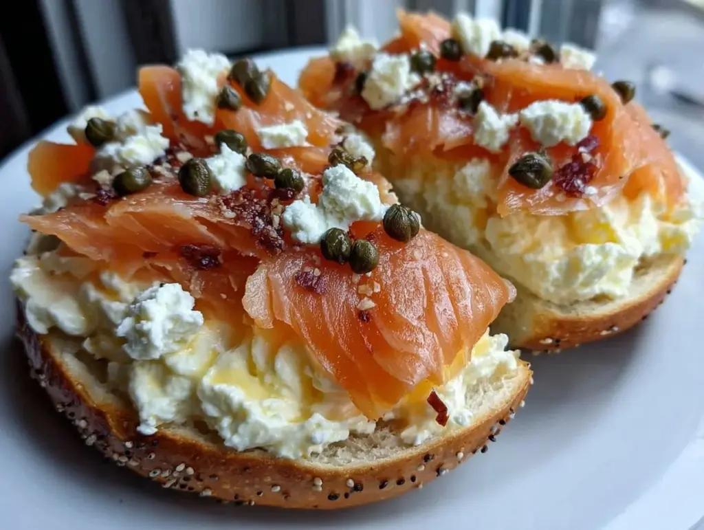 smoked salmon bagels - featured image