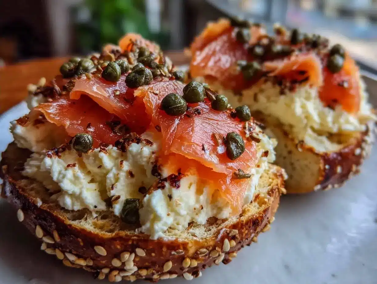 Smoked Salmon Bagels: Easy 15-Min Breakfast for Kids 4 smoked salmon bagels preparation steps
