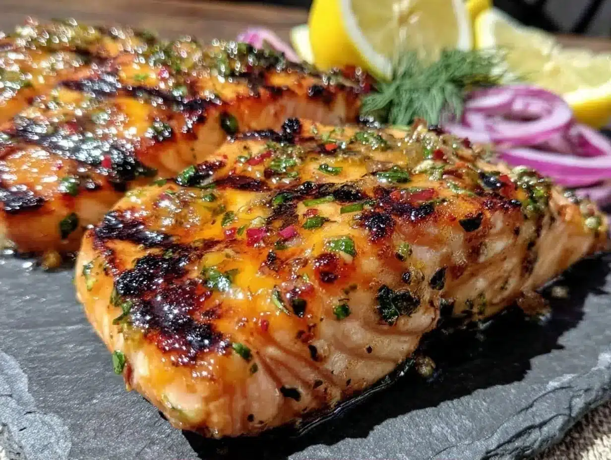 Smoky Grilled Salmon: Easy Family Dinner & Meal Prep 4 smoky grilled salmon preparation steps