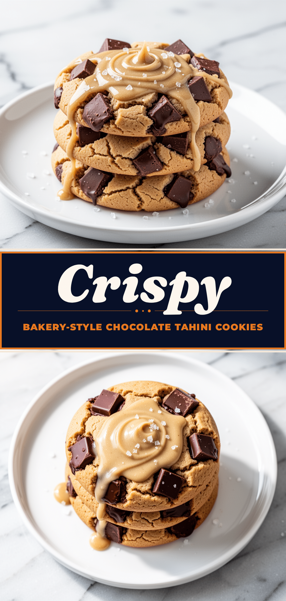 Bakery-Style Chocolate Chunk Tahini Cookies: Easy Pinterest Recipe 5 Bakery-Style Chocolate Chunk Tahini Cookies recipe
