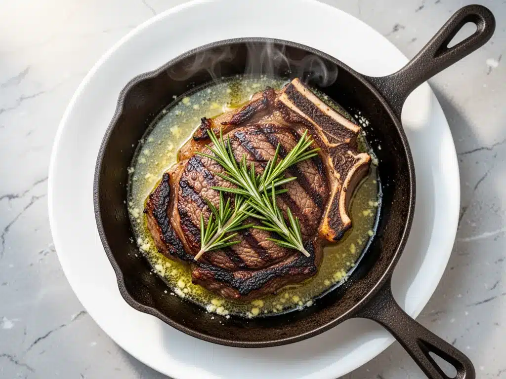 Cast Iron Garlic Butter Ribeye: Perfect 15-Min Weeknight Meal 4 Cast Iron Garlic Butter Ribeye preparation steps