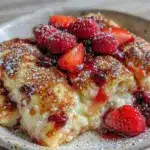 cheese blintz casserole - featured image