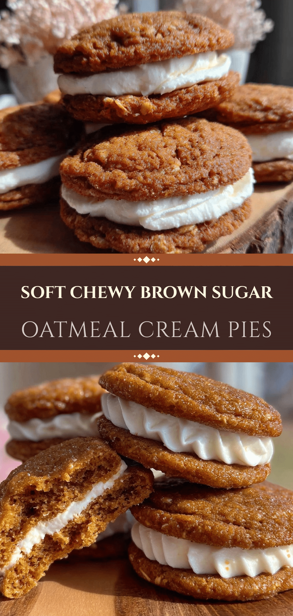 Chewy Brown Sugar Oatmeal Cream Pies: 1 Easy Treat 5 chewy brown sugar oatmeal cream pies recipe