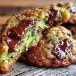 chewy zucchini chocolate chip cookies - featured image