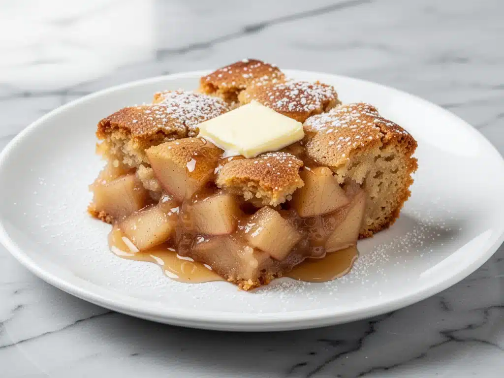 cinnamon apple dump cake - featured image