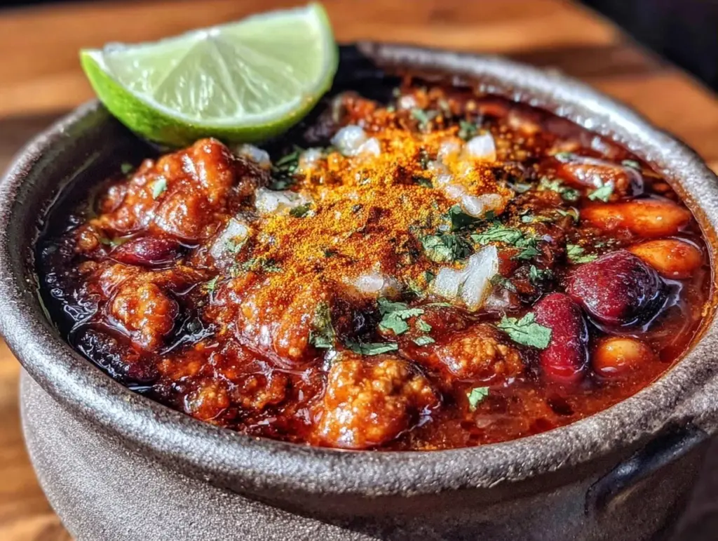 cozy fall turkey chili - featured image