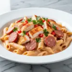 creamy Cajun chicken and sausage pasta - featured image