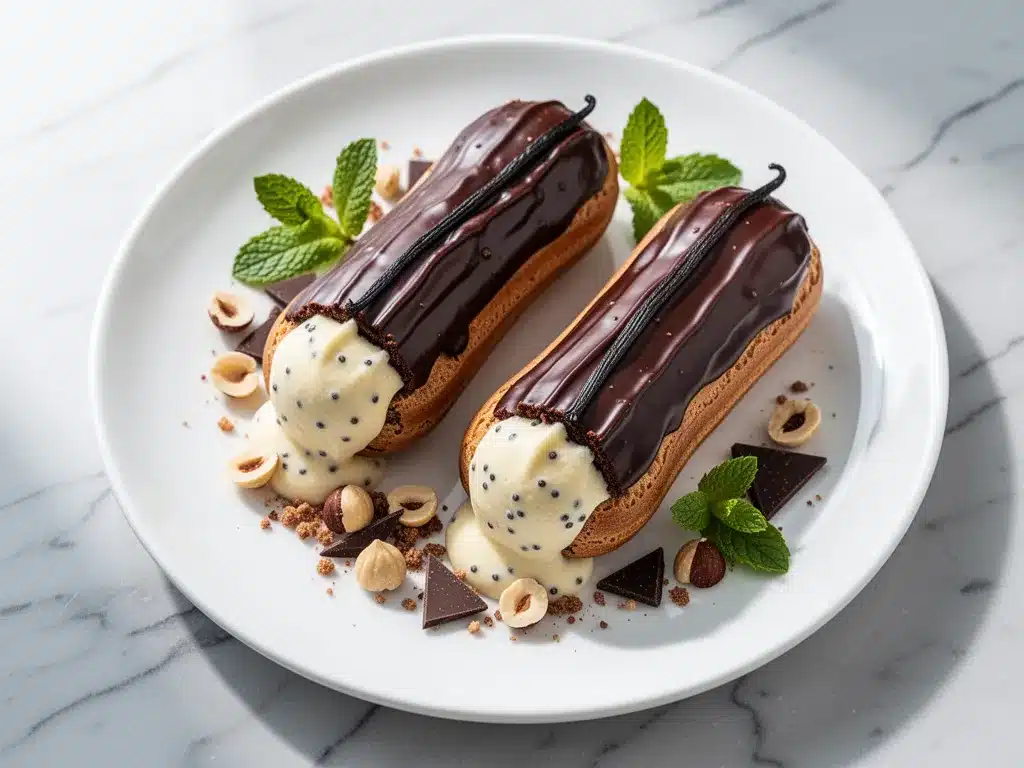 Creamy Chocolate Eclairs: Best Homemade Eclair Recipe 4 creamy chocolate eclairs preparation steps