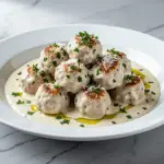 creamy garlic Parmesan chicken meatballs - featured image
