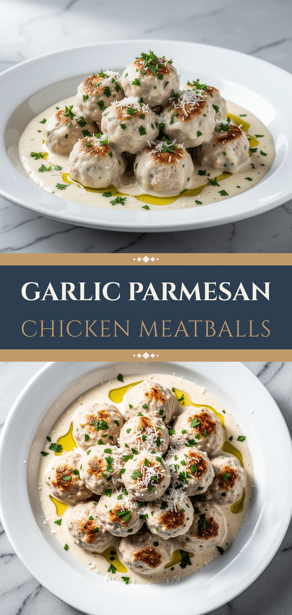 Creamy Garlic Parmesan Chicken Meatballs: 10min Easy Dinner 5 creamy garlic Parmesan chicken meatballs recipe