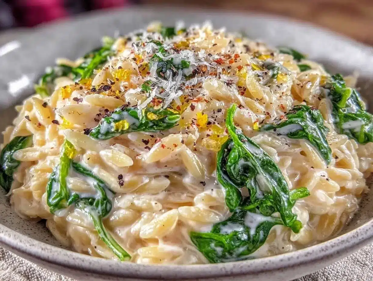 Creamy Garlic Parmesan Orzo: Easy One-Pot Dinner 4 creamy garlic parmesan orzo preparation steps