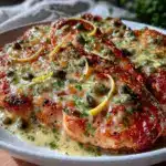 creamy lemon butter chicken piccata - featured image