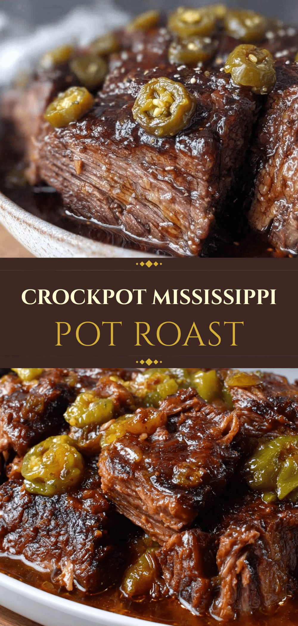 Crockpot Mississippi Pot Roast: 5 Ingredients Easy 5 Crockpot Mississippi Pot Roast recipe