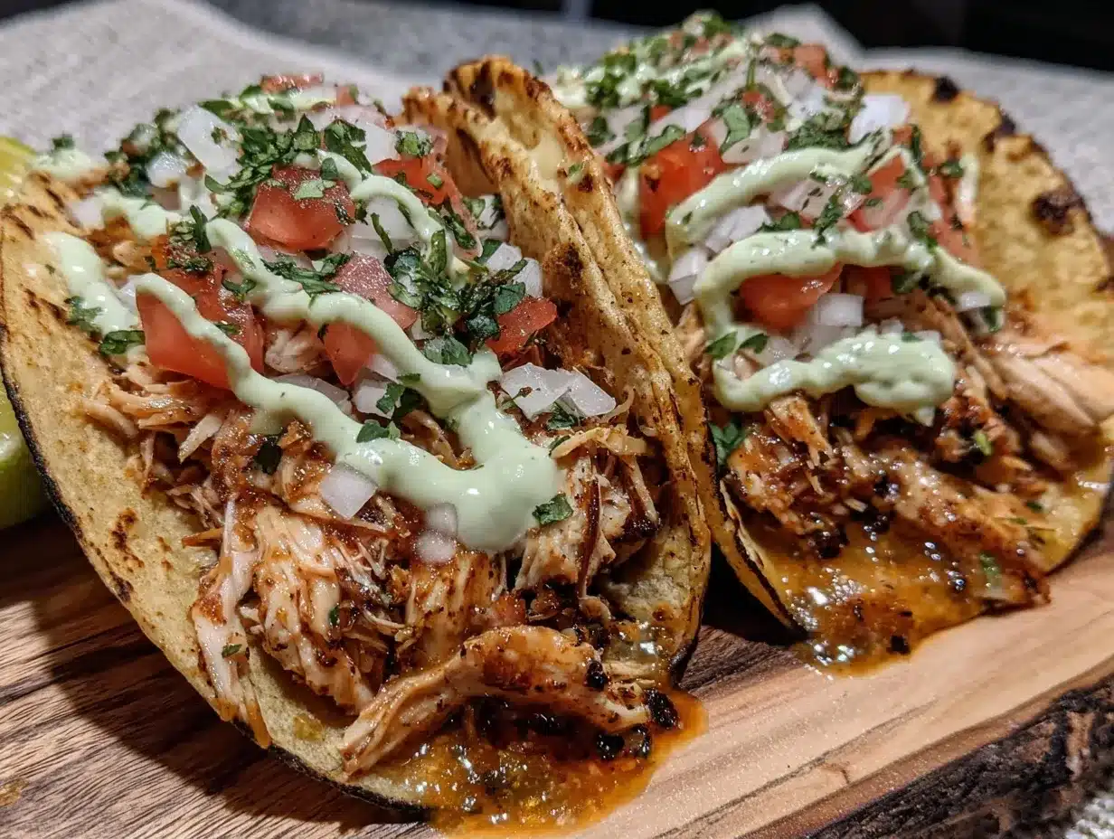 Crockpot Salsa Verde Chicken Tacos: Grill for Char 4 crockpot salsa verde chicken tacos preparation steps
