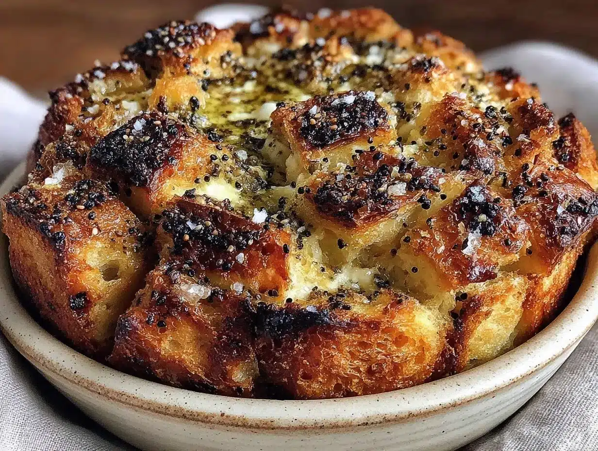 Everything Bagel Strata: 1-Ingredient Budget Breakfast 4 everything bagel strata preparation steps