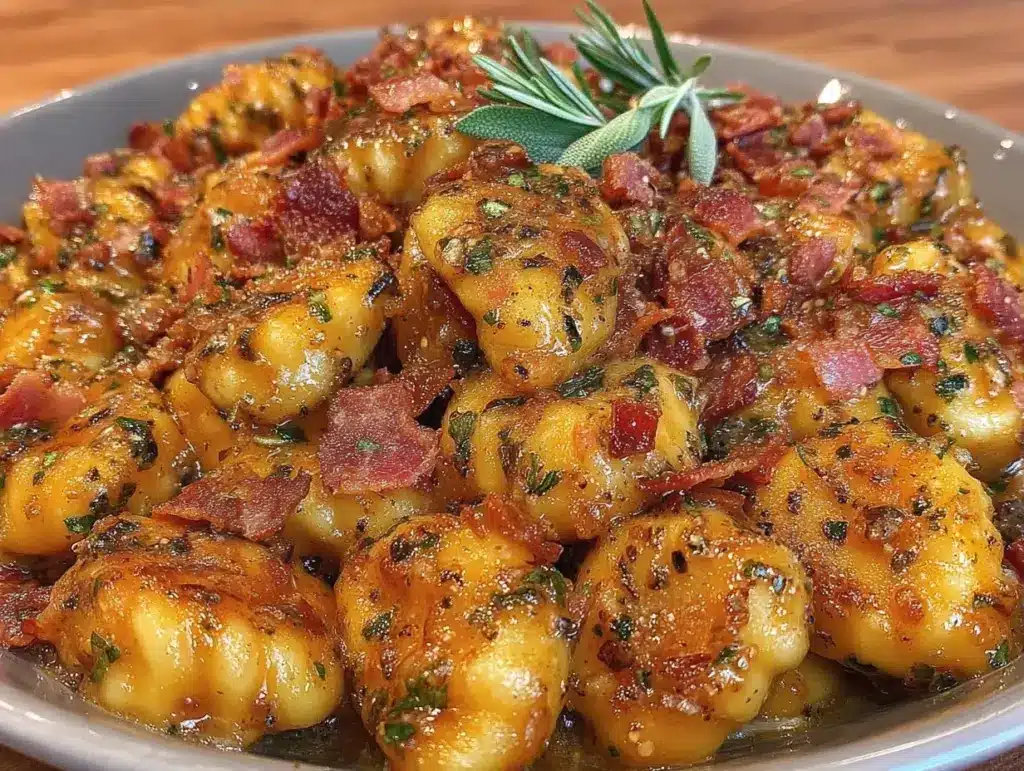 fall brown butter sage gnocchi - featured image