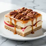 fall caramel apple cheesecake bars - featured image