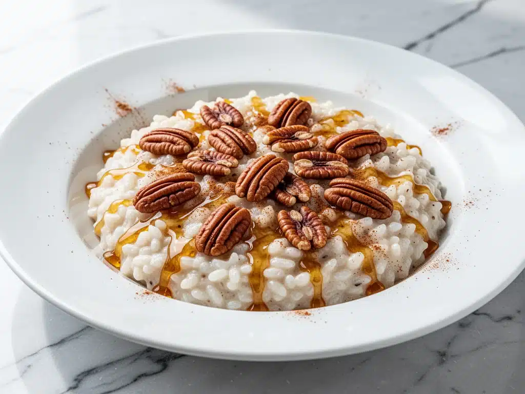 fall maple brown sugar rice pudding - featured image