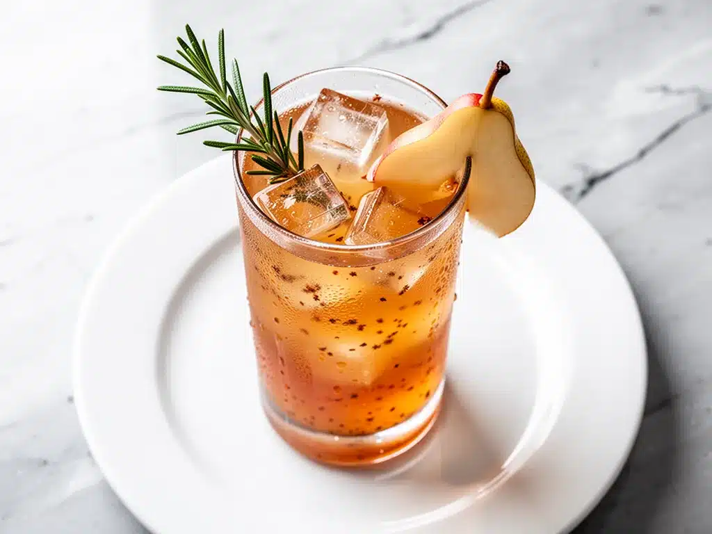 Fall Spiced Pear and Ginger Mocktail: 10min Easy Recipe 4 Fall Spiced Pear and Ginger Mocktail preparation steps