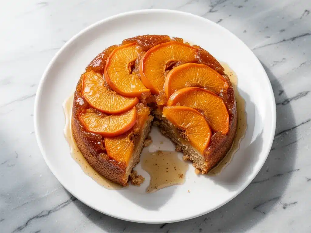 Fall Spiced Persimmon Upside Down Cake: Easy Brown Butter Recipe 4 Fall Spiced Persimmon Upside Down Cake preparation steps