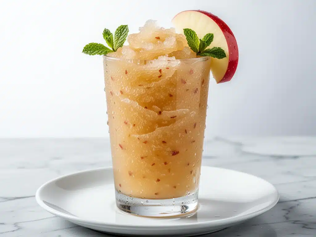 frozen apple cider slushie - featured image