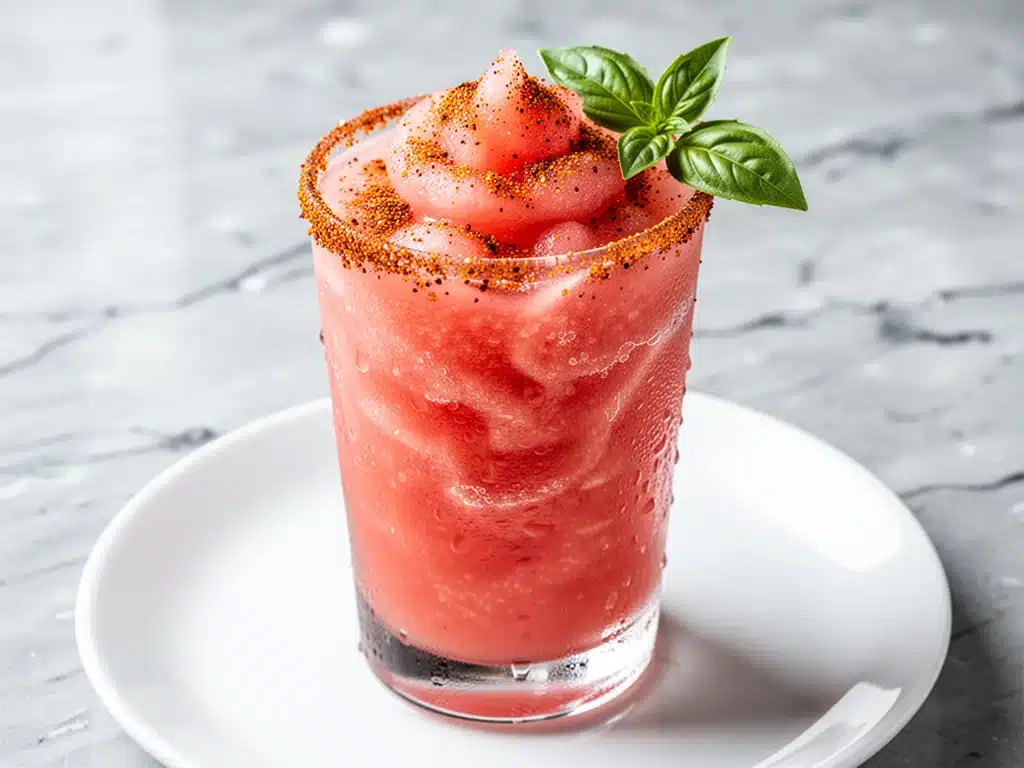 frozen watermelon basil margarita - featured image