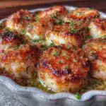 garlic butter baked scallops - featured image