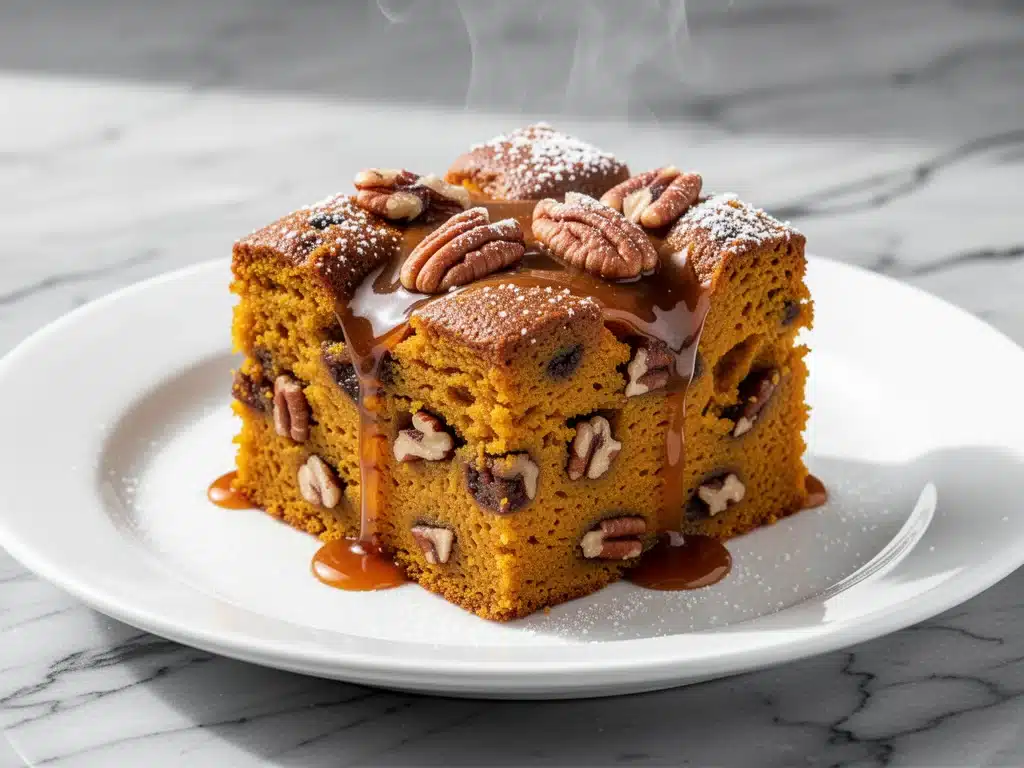 gluten-free pumpkin bread pudding - featured image