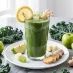 green kale apple ginger smoothie - featured image