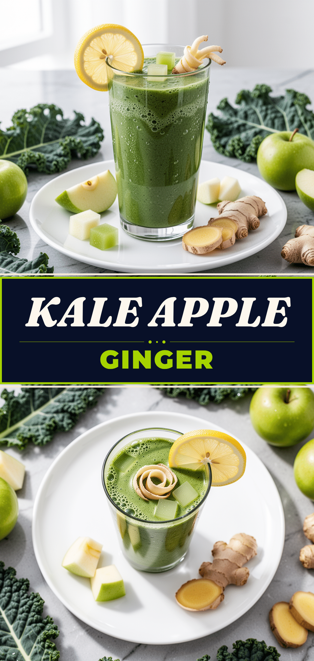Green Kale Apple Ginger Smoothie: 3-Ingredient Healthy Drink 5 green kale apple ginger smoothie recipe