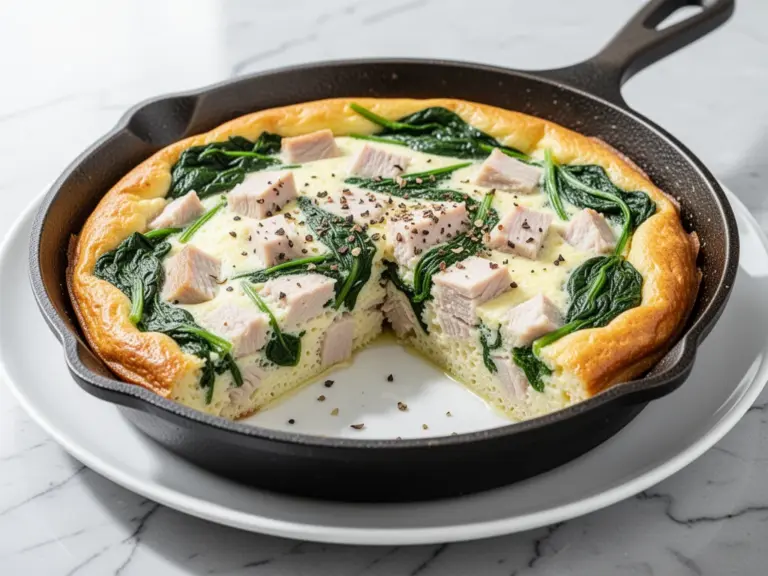 Home 1 High-Protein Turkey and Spinach Egg White Frittata - featured image