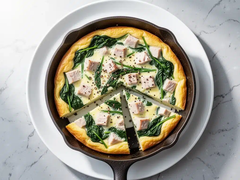 High-Protein Turkey and Spinach Egg White Frittata: 10-Min Healthy Dinner 4 High-Protein Turkey and Spinach Egg White Frittata preparation steps