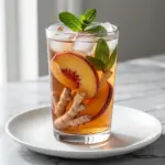 Homemade Ginger Peach Iced Tea - featured image