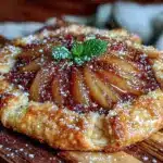 honey poached pear galette - featured image