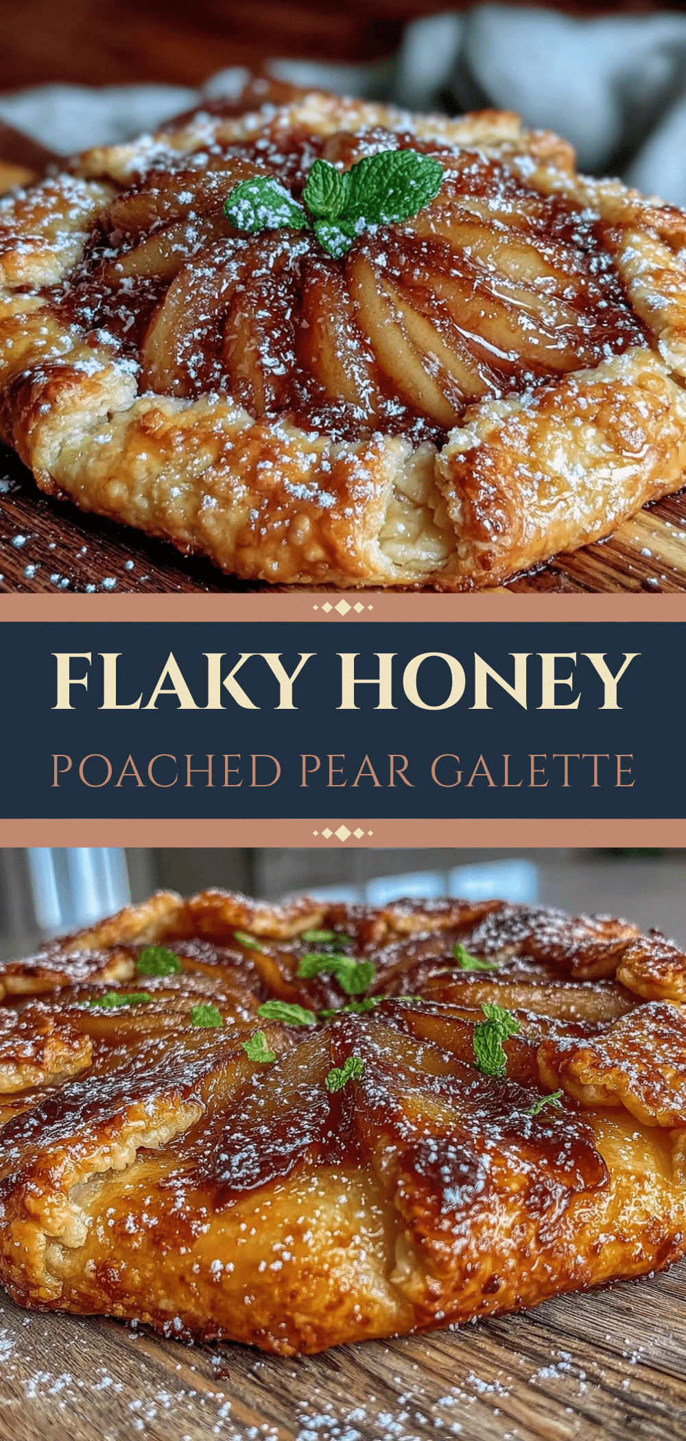Honey Poached Pear Galette: 10 Easy Elegant Dinner Party Desserts 5 honey poached pear galette recipe