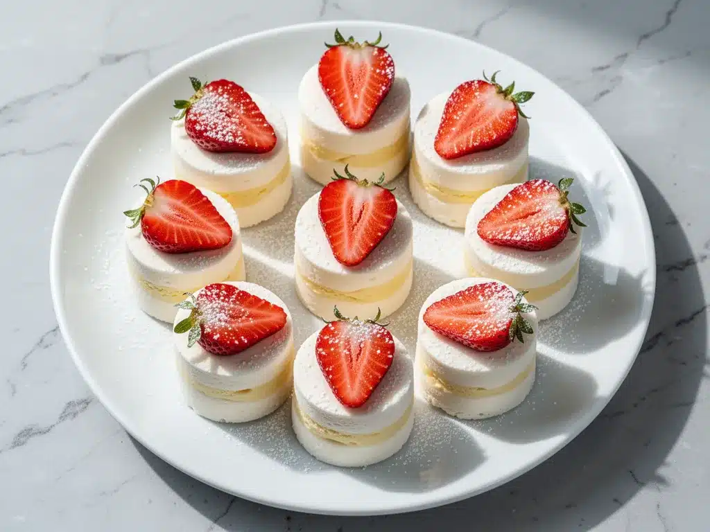 Low-Calorie Frozen Yogurt Strawberry Cheesecake Bites 4 Low-Calorie Frozen Yogurt Strawberry Cheesecake Bites preparation steps