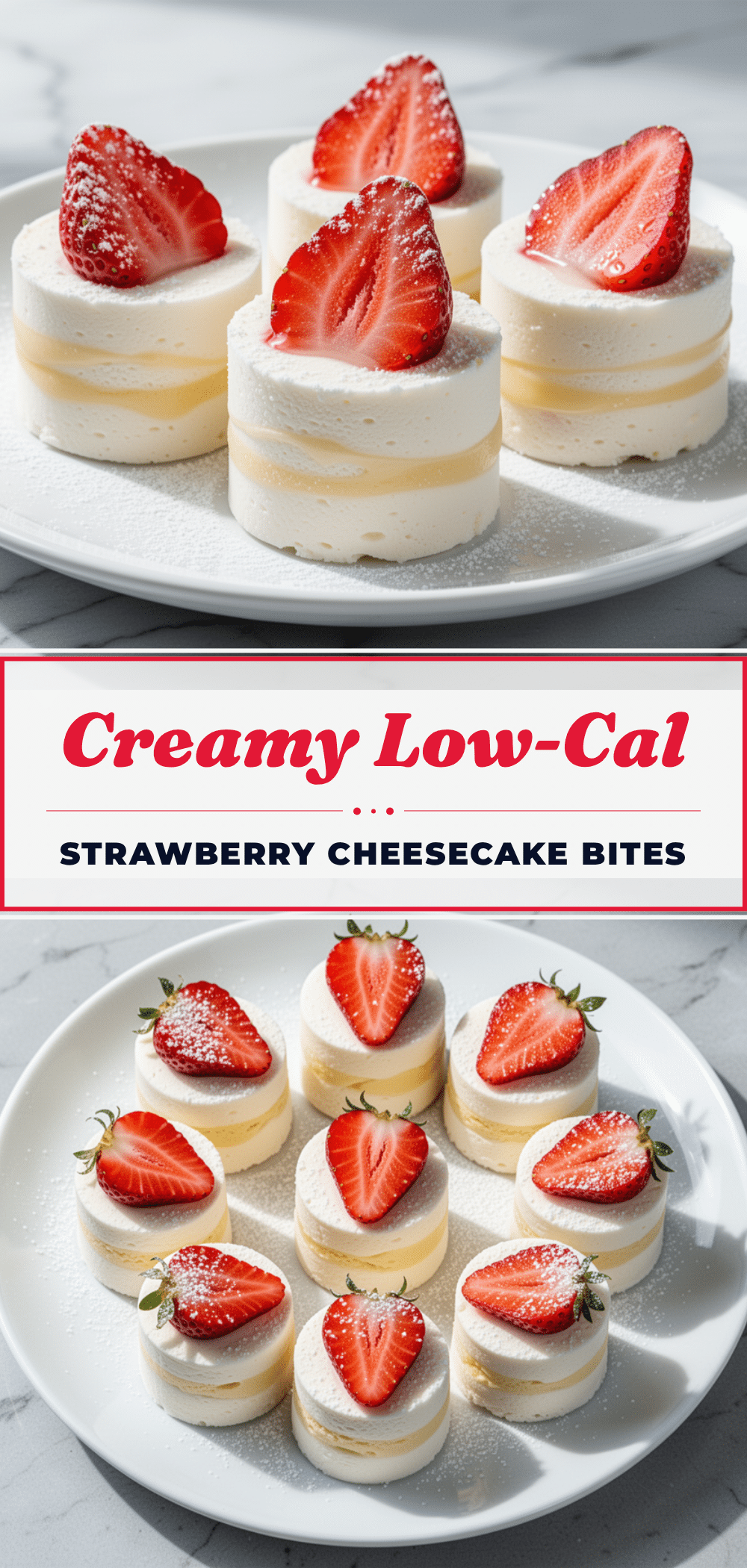 Low-Calorie Frozen Yogurt Strawberry Cheesecake Bites 5 Low-Calorie Frozen Yogurt Strawberry Cheesecake Bites recipe
