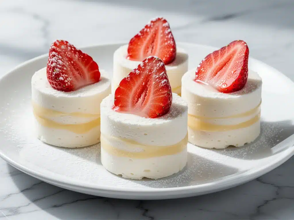Low-Calorie Frozen Yogurt Strawberry Cheesecake Bites - featured image