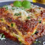 low-carb zucchini lasagna - featured image