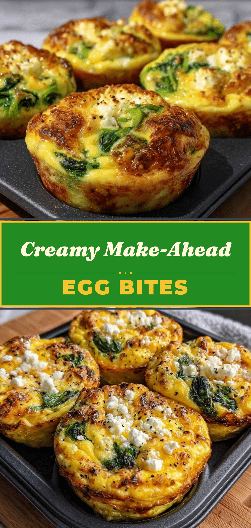 Make-Ahead Sheet Pan Egg Bites with Spinach and Feta: Grandma’s Way 5 Make-Ahead Sheet Pan Egg Bites recipe