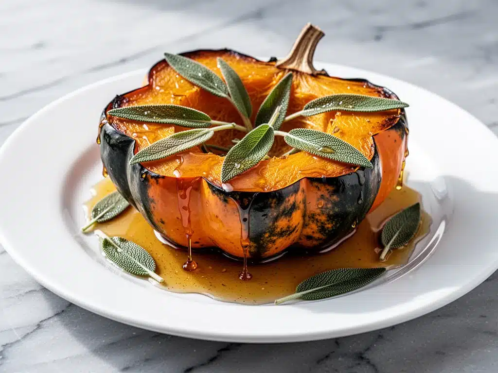 maple glazed acorn squash - featured image