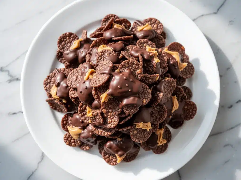 No-Bake Chocolate Peanut Butter Cornflake Clusters 4 No-Bake Chocolate Peanut Butter Cornflake Clusters preparation steps