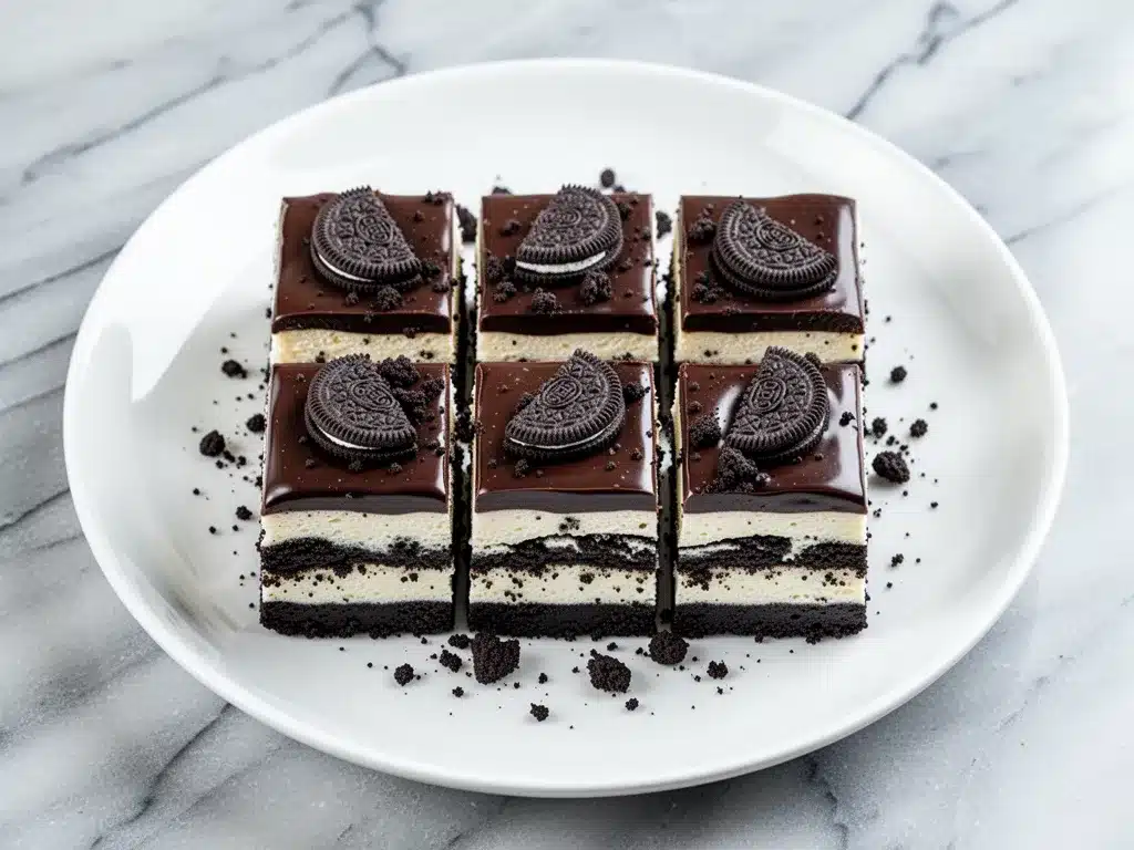 No-Bake Oreo Cheesecake Bars: Easy 4-Ingredient Dessert 4 No-Bake Oreo Cheesecake Bars preparation steps